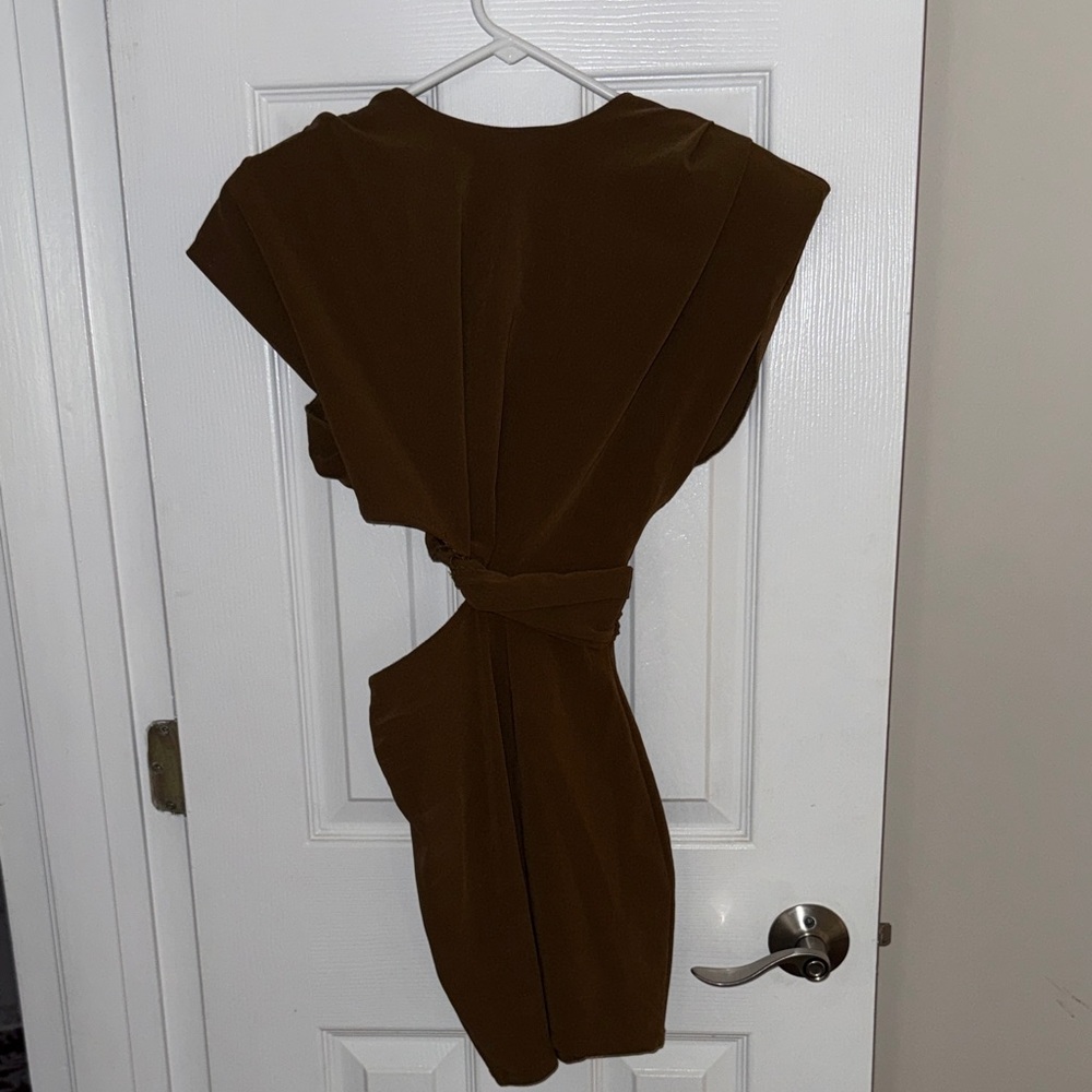 Zara Backless Brown Dress